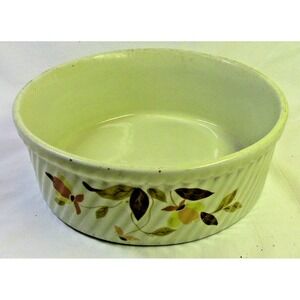Vintage Hall's Superior Jewel Autumn Tea Leaf 7" round French Baker 3 pint